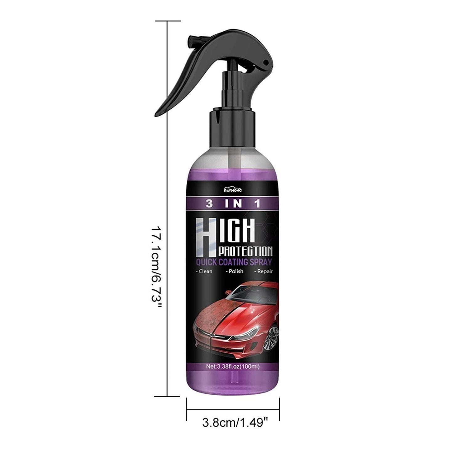 Hydrophobic Agent Car Scratch Spray Cars Polishing (Pack of 2)