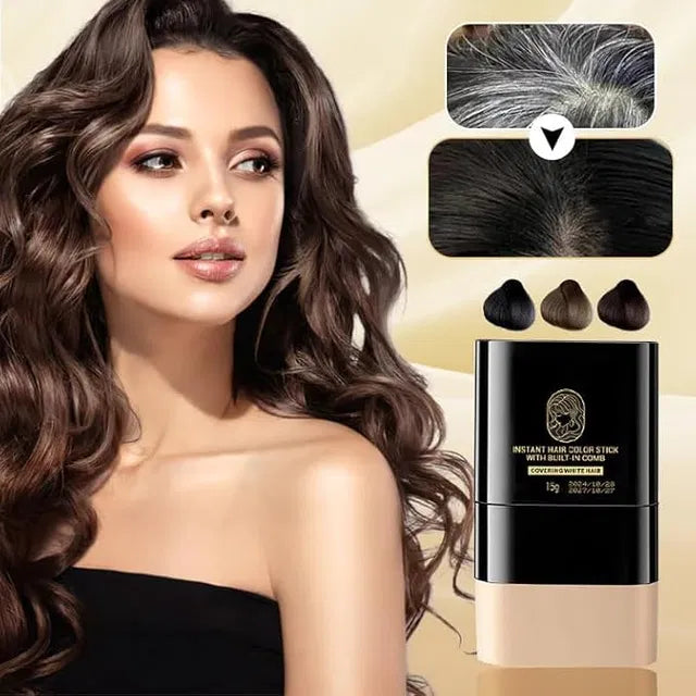 2 in 1 Instant Hair Dye Stick with Built-in Comb